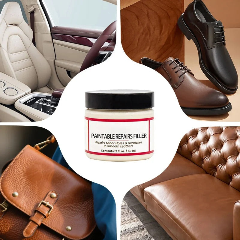 Leather repair cream – fills deep scratches & cracks, restores smooth feel, safe for all leather types!