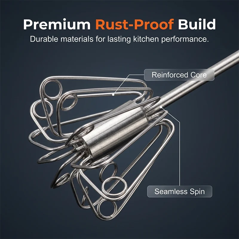 Stainless Steel Semi-Automatic Hand Beater