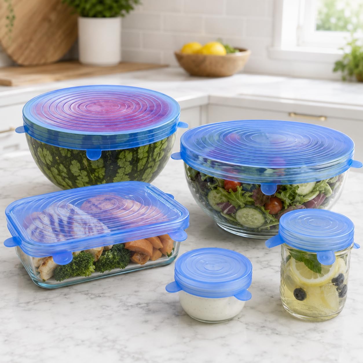 Reusable Silicone Stretch Lids Set Of Silicone Fresh-keeping Covers