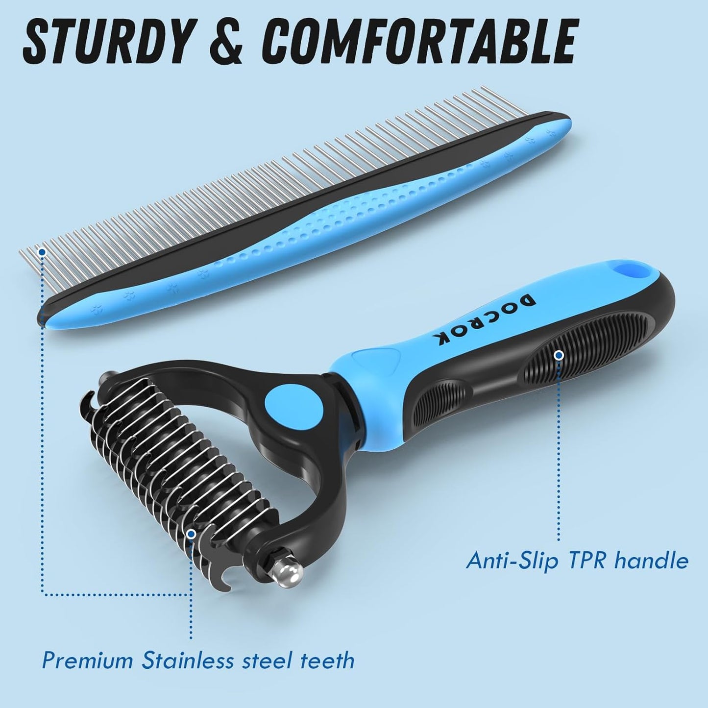 Professional Deshedding Tool For Dogs And Cats