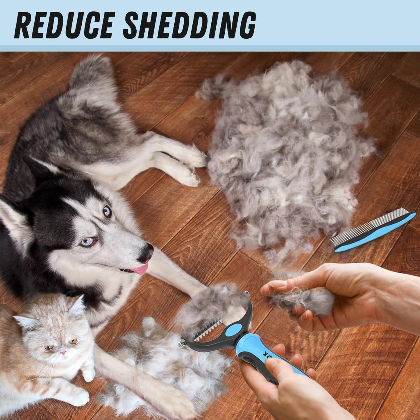 Professional Deshedding Tool For Dogs And Cats