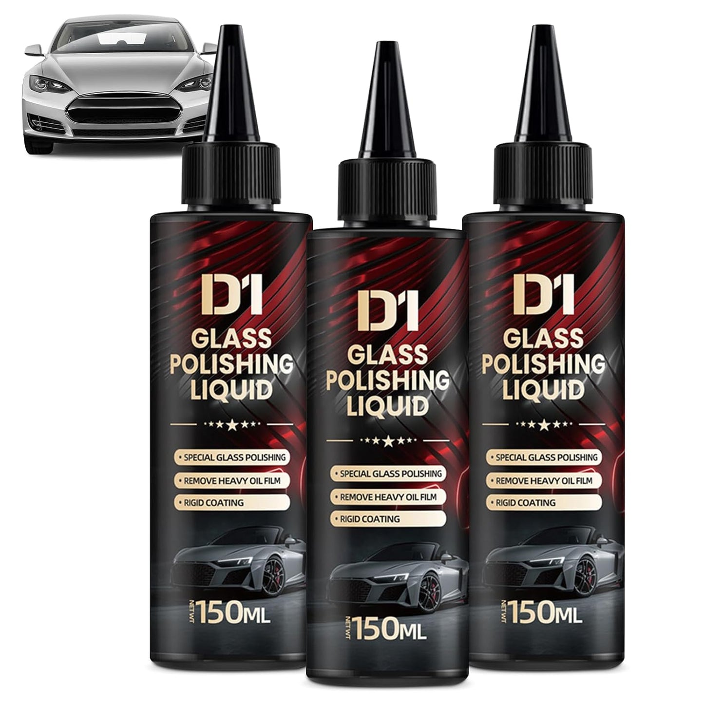D1 Glass Polishing Liquid Glass Car Polish  Pack of 3