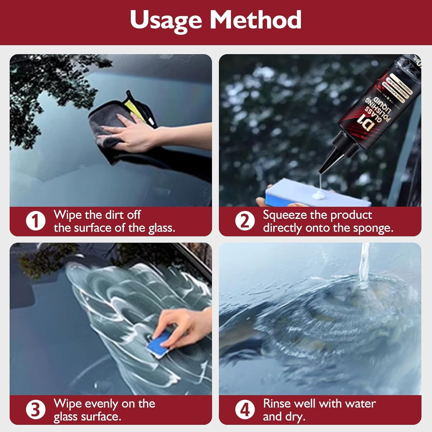 D1 Glass Polishing Liquid Glass Car Polish  Pack of 3