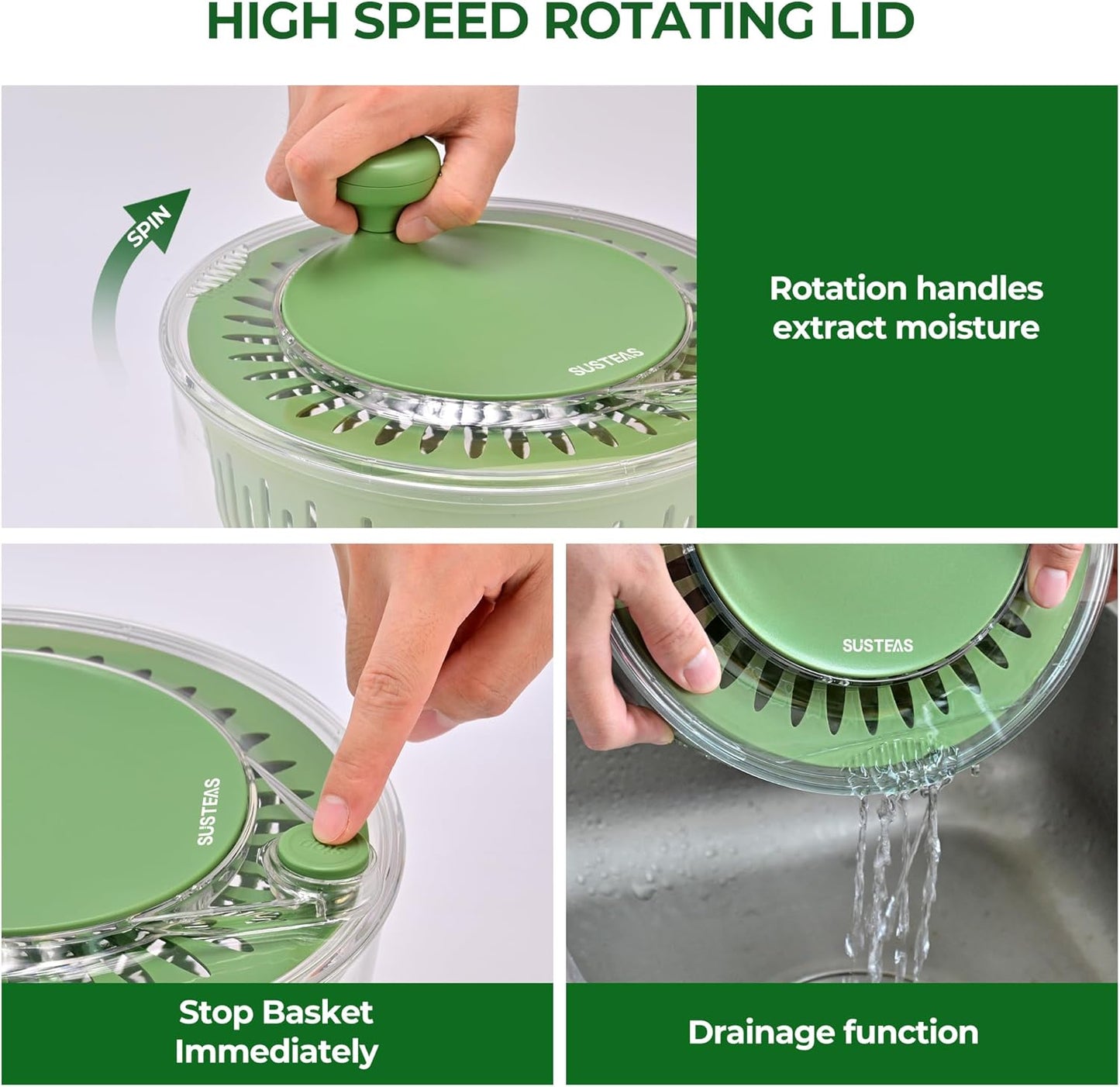 FreshSpin™ 5-in-1 Salad Spinner Pro