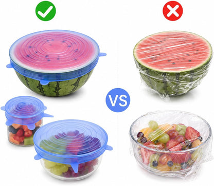 Reusable Silicone Stretch Lids Set Of Silicone Fresh-keeping Covers