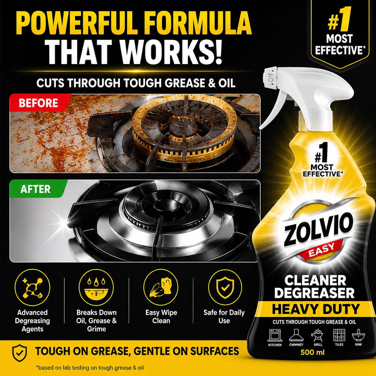 ZOLVIO EASY™ Heavy Duty Kitchen Degreaser Spray | Buy 1 Get 1 FREE