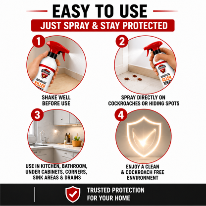 Cockroach Hunter Odourless Killer Spray with Extra Refill BUY 1 GET 1 FREE