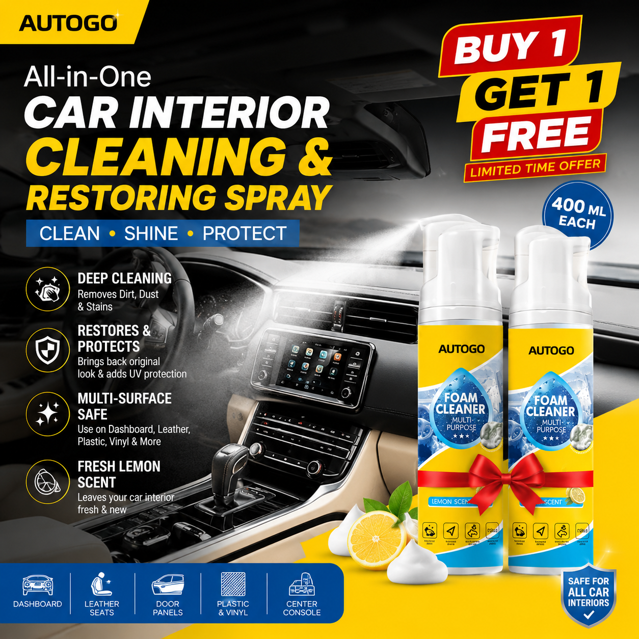 All in One Multi-Purpose Deep Oxalic Cleaning Spray  BUY 1 GET 1 FREE