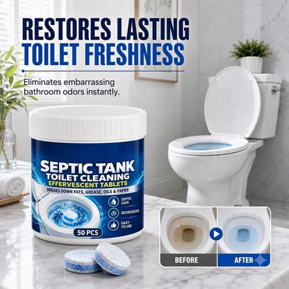 Septic Tank Safe Toilet Cleaning Effervescent Tablets