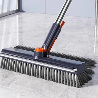 3-in-1 Floor Scrub Brush with Long Handle – Heavy-Duty Stiff Bristles for Bathroom, Kitchen, Patio & More 🧽✨