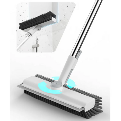3-in-1 Floor Scrub Brush with Long Handle – Heavy-Duty Stiff Bristles for Bathroom, Kitchen, Patio & More 🧽✨