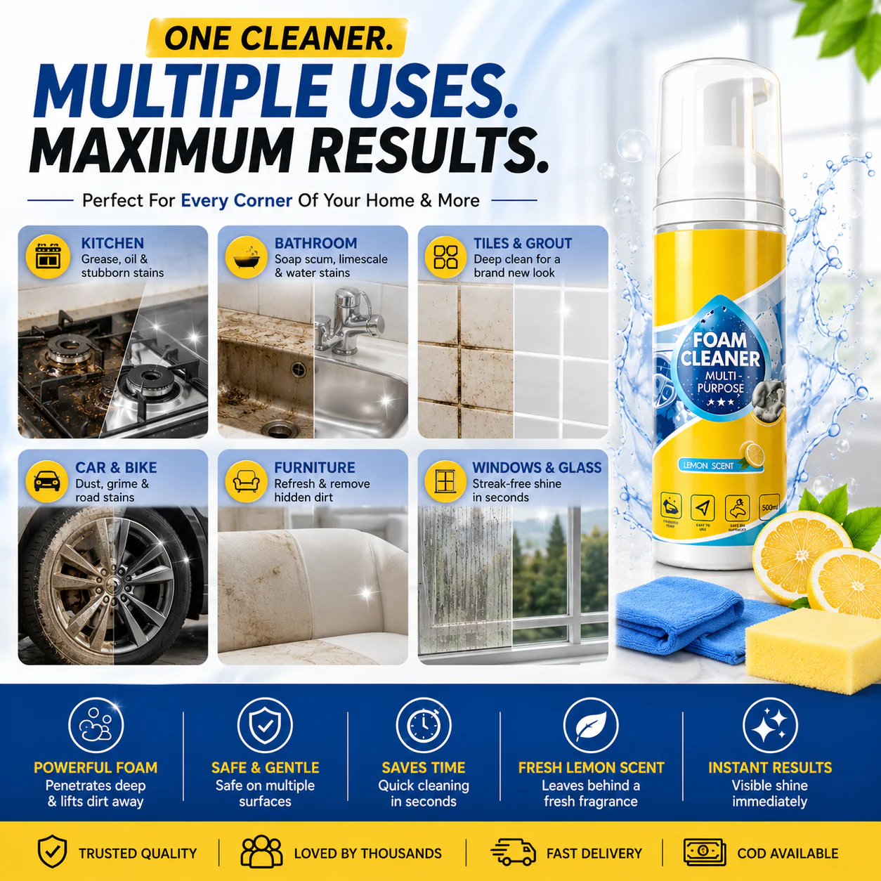 All in One Multi-Purpose Deep Oxalic Cleaning Spray  BUY 1 GET 1 FREE