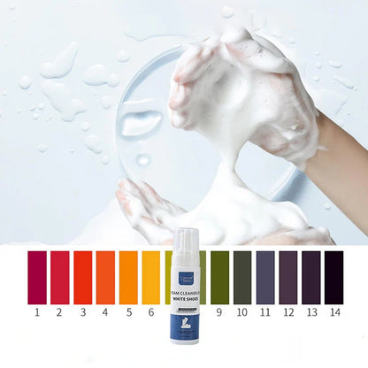 Powerful foam cleaner for white shoes