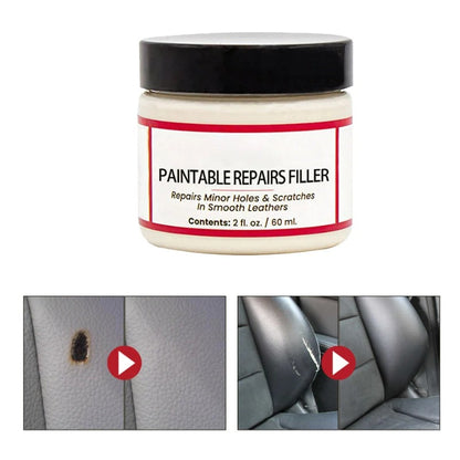 Leather repair cream – fills deep scratches & cracks, restores smooth feel, safe for all leather types!