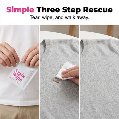 Portable stain remover wipes