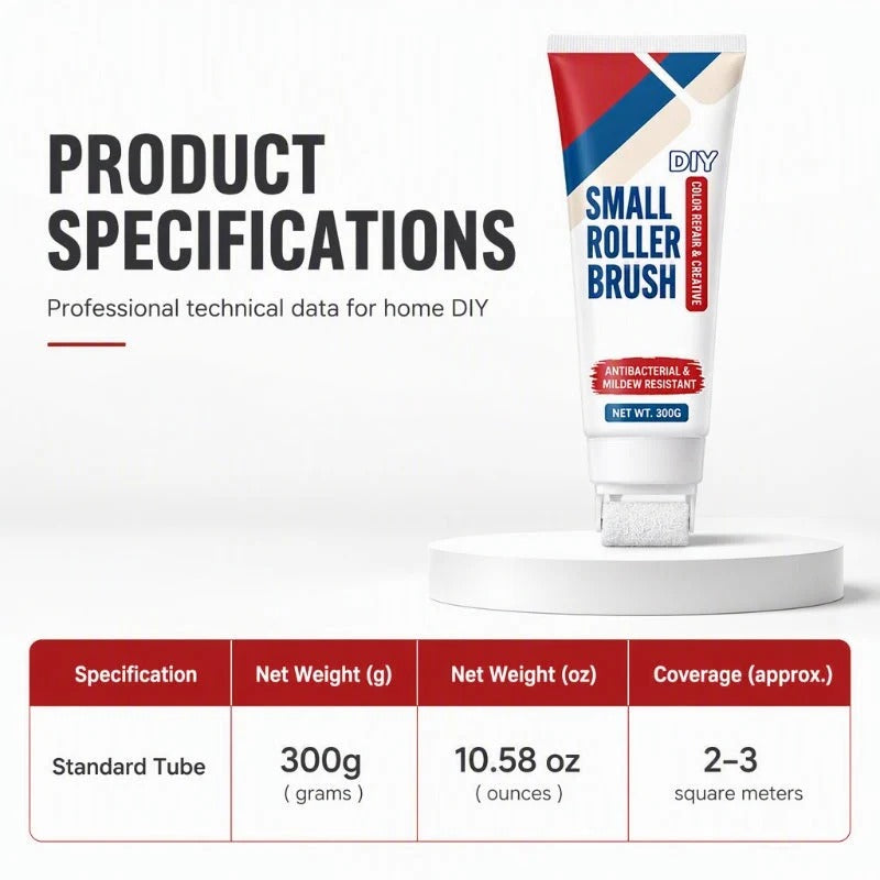Waterproof Wall Repair Paste with Integrated Small Roller Brush