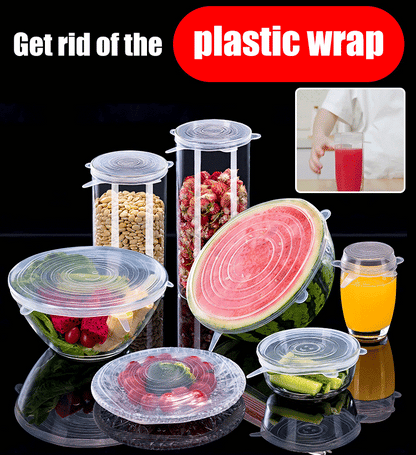 Reusable Silicone Stretch Lids Set Of Silicone Fresh-keeping Covers
