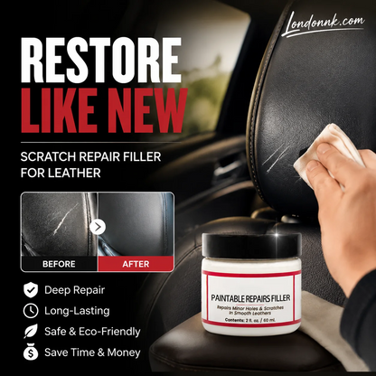 Leather repair cream – fills deep scratches & cracks, restores smooth feel, safe for all leather types!