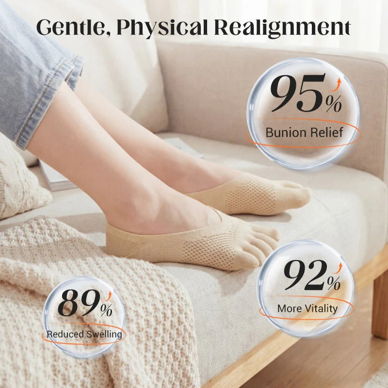 Orthopedic Invisible Toe Socks | Summer Five-Toe Shallow Socks 3 PACK