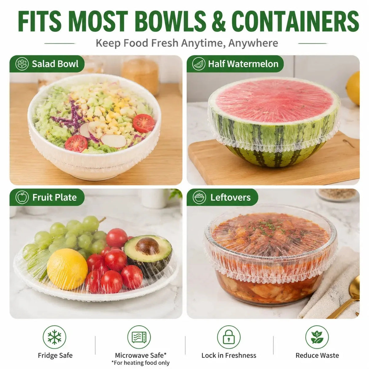 Disposable Food Covers Fresh Keeping Bags (100pcs)
