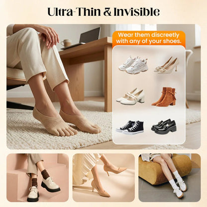 Orthopedic Invisible Toe Socks | Summer Five-Toe Shallow Socks 3 PACK