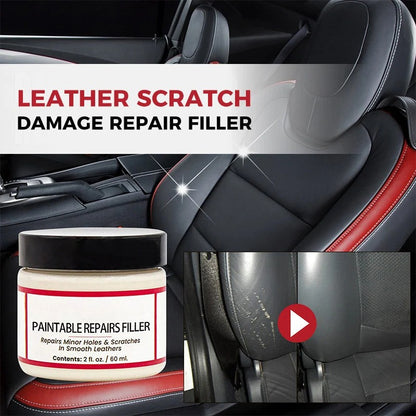Leather repair cream – fills deep scratches & cracks, restores smooth feel, safe for all leather types!