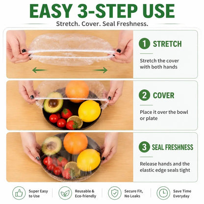 Disposable Food Covers Fresh Keeping Bags (100pcs)