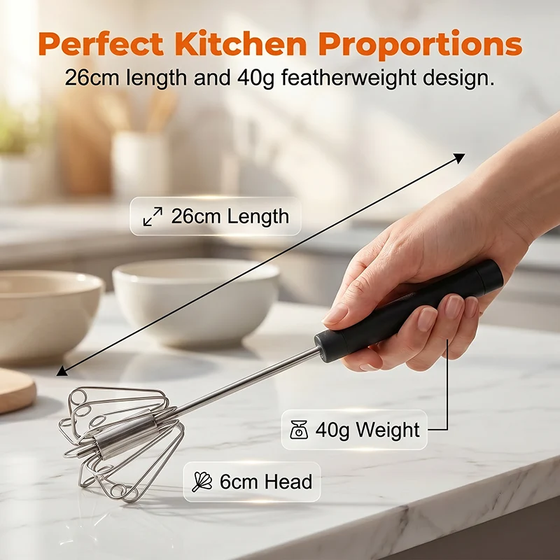 Stainless Steel Semi-Automatic Hand Beater