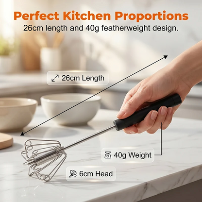 Stainless Steel Semi-Automatic Hand Beater