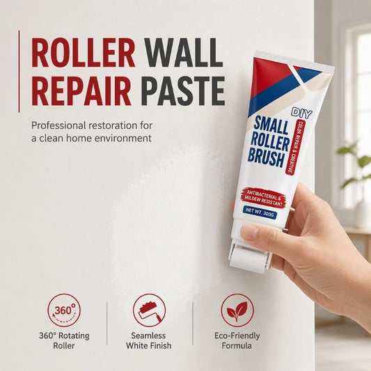 Waterproof Wall Repair Paste with Integrated Small Roller Brush