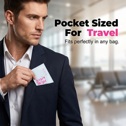 Portable stain remover wipes