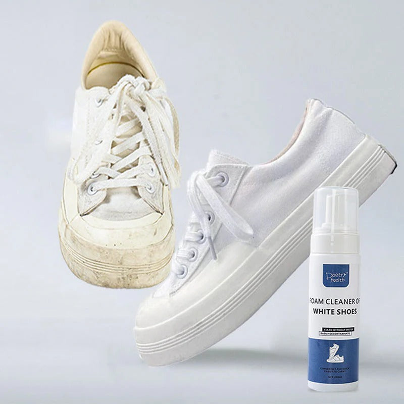 Powerful foam cleaner for white shoes