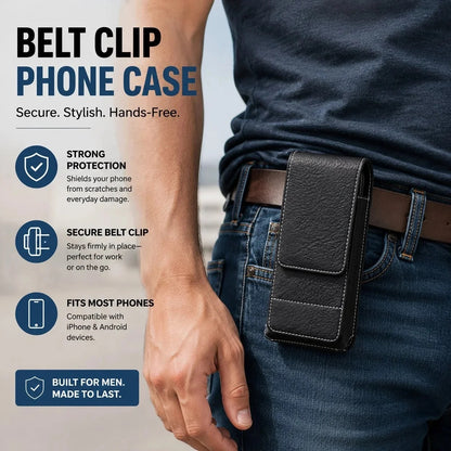 Waist Belt Cell Phone Pouch 📱 Multi-Pocket Leather Holster with Card Holder