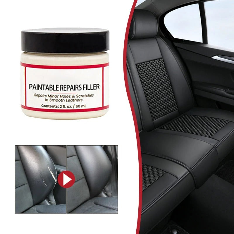 Leather repair cream – fills deep scratches & cracks, restores smooth feel, safe for all leather types!