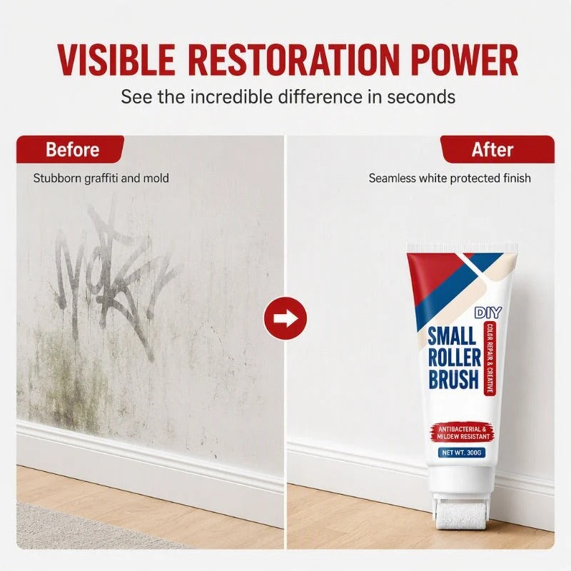 Waterproof Wall Repair Paste with Integrated Small Roller Brush