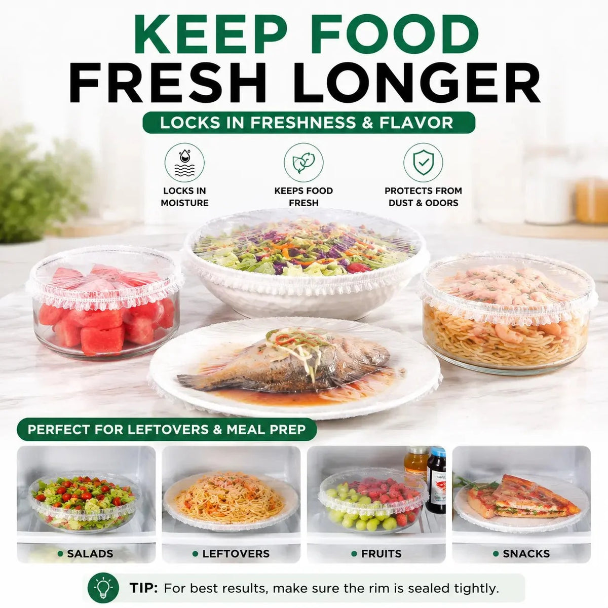 Disposable Food Covers Fresh Keeping Bags (100pcs)