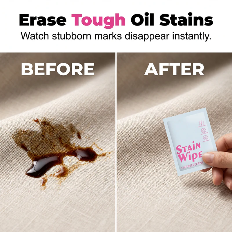 Portable stain remover wipes