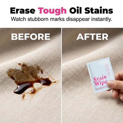 Portable stain remover wipes