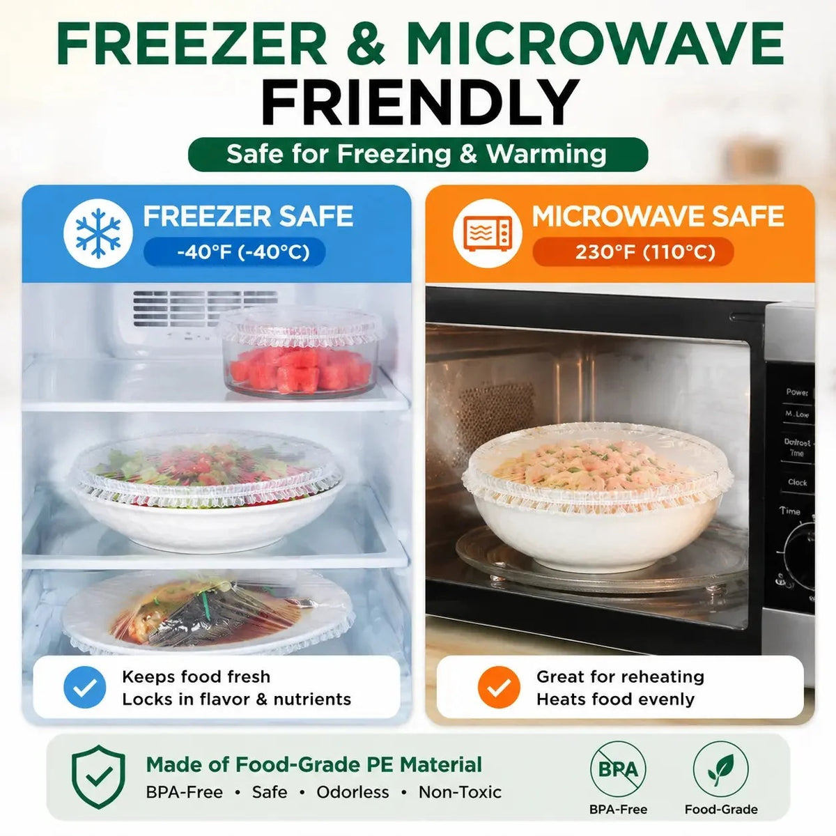 Disposable Food Covers Fresh Keeping Bags (100pcs)